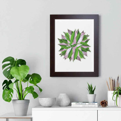 Syngonium Tricolor Pattern Framed Print – Botanical Wall Art