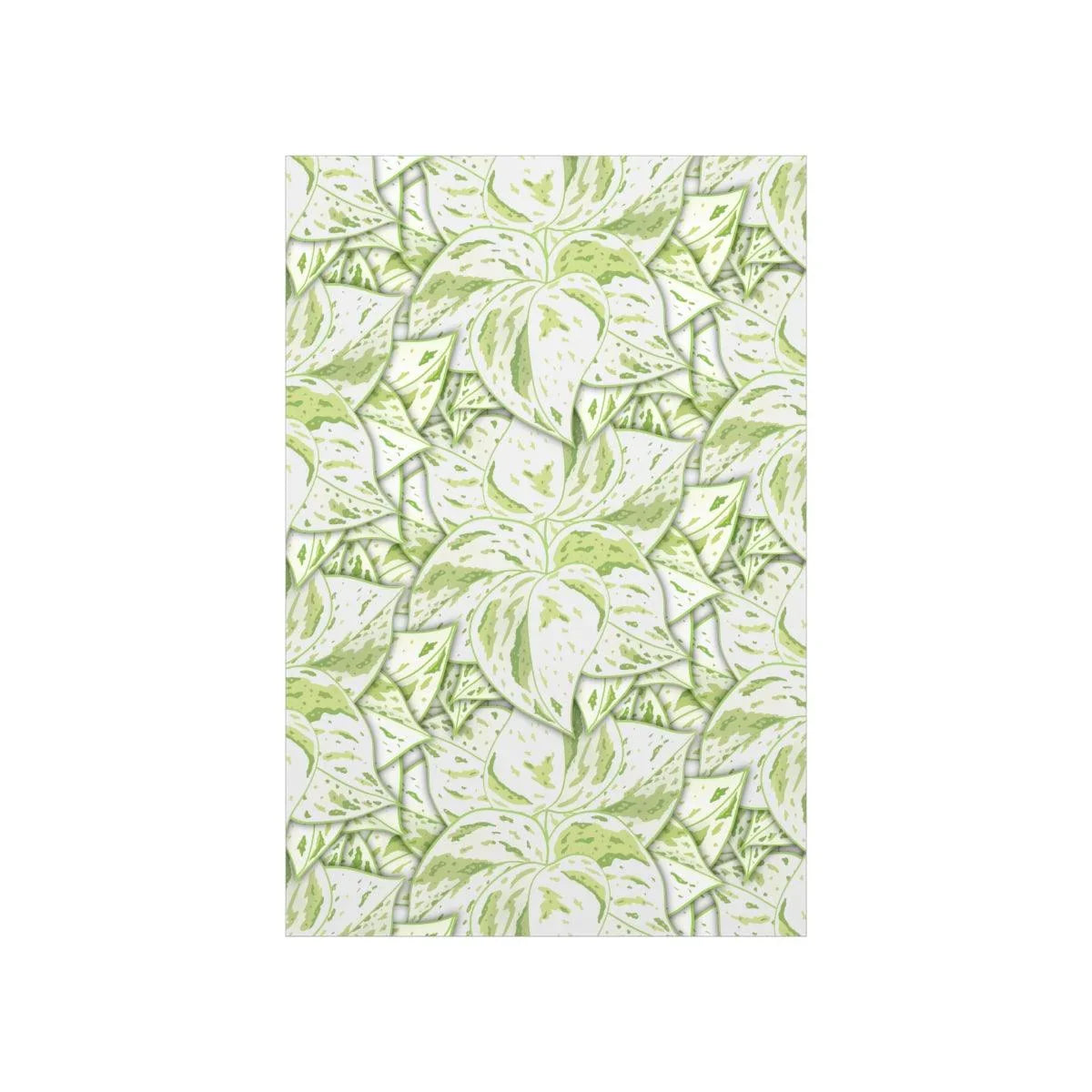 Snow Queen Pothos Pattern Botanical Print – Unframed Wall Art