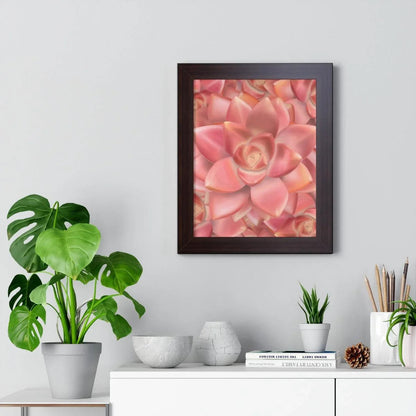 Graptosedum California Sunset Succulent Pattern Framed Print – Botanical Wall Art