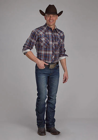 Roper 2176 Arrow Dobby (Brown) - Men's Western Shirt