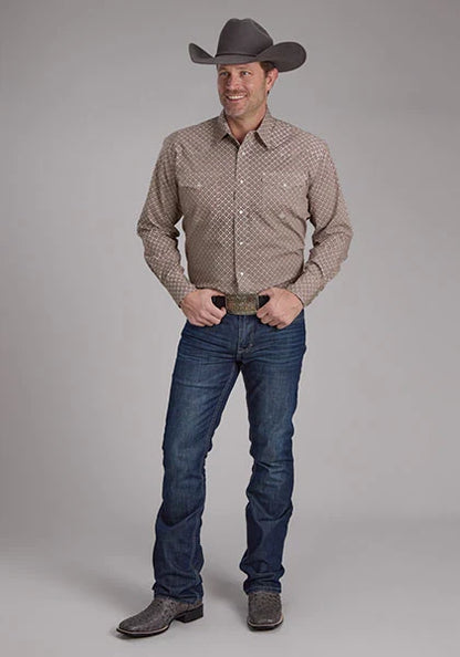Roper 2250 Stretch Foulard (Wine) - Men's Western Shirt