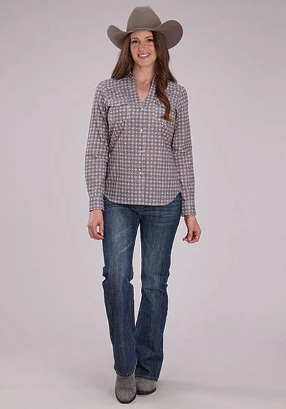Roper 2501 Medallion Foulard (Grey) - Women's Western Shirt