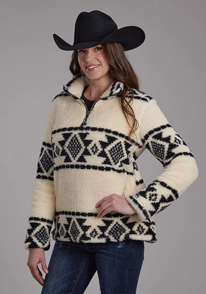 Roper 2260 Aztec (Cream) - Women's Fleece Pullover