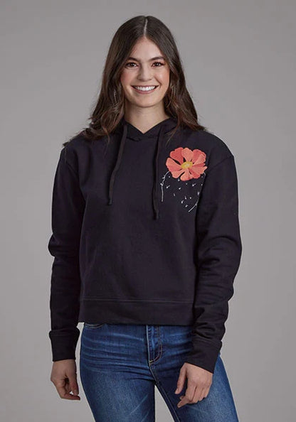 Roper 2272 Flower Print (Black) - Women's Hoodie Sweatshirt