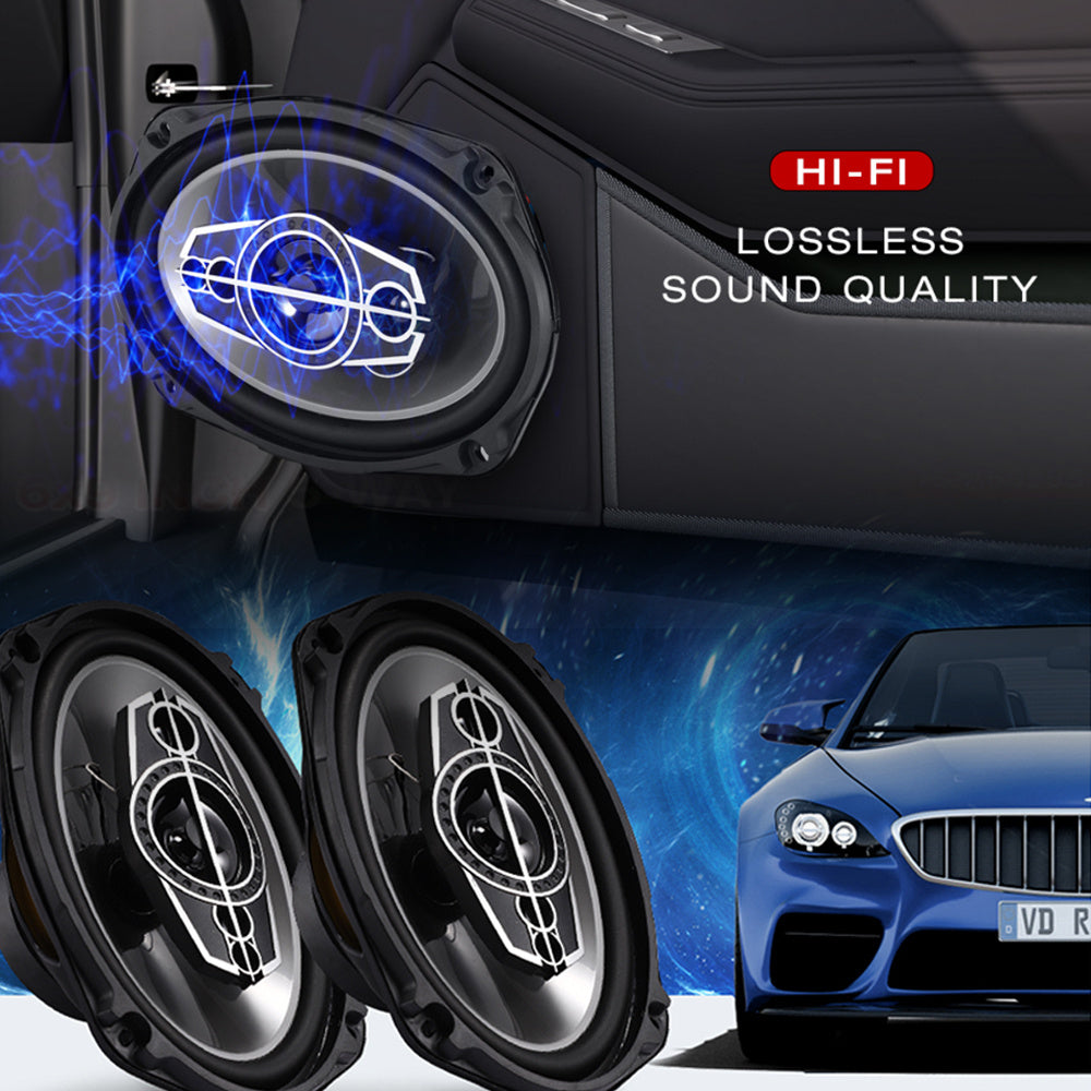 6 X 9 Coaxial Audio Speakers (Pair) 5-way 1000W Peak 4 Ohm Coaxial Tweeters Door Speakers