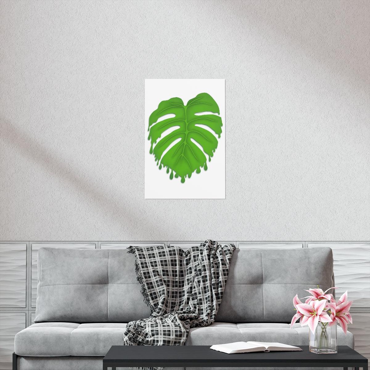 Melting Monstera Botanical Print – Unframed Wall Art