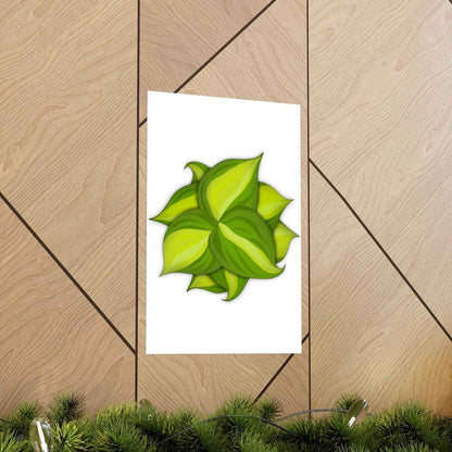 Philodendron Brasil Botanical Print – Unframed Wall Art