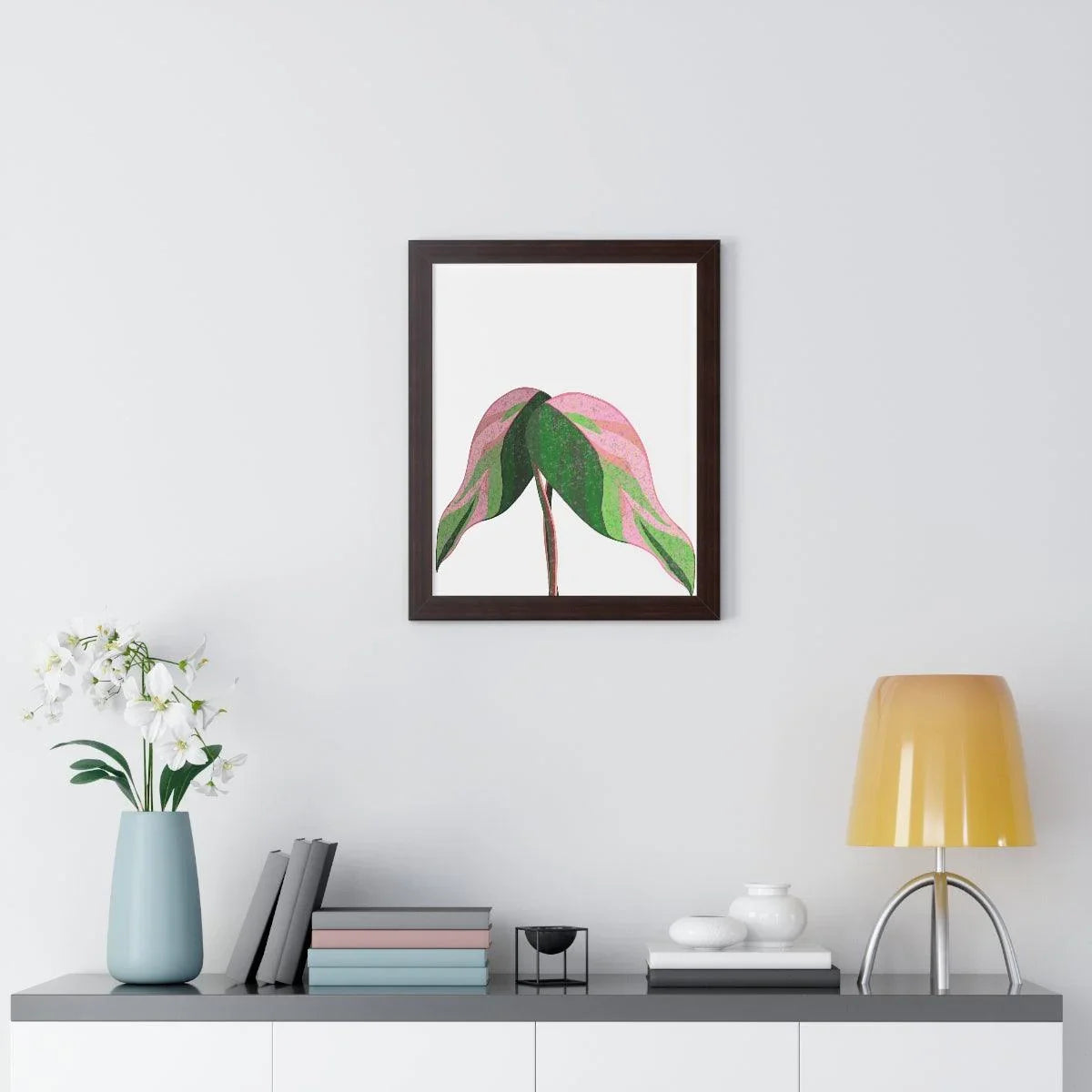 Pink Princess Philodendron Framed Print – Botanical Wall Art