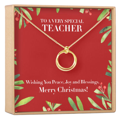 Christmas Gift for Teacher Necklace, Multiple Styles