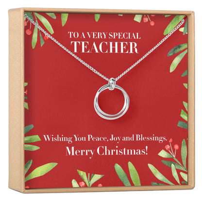 Christmas Gift for Teacher Necklace, Multiple Styles
