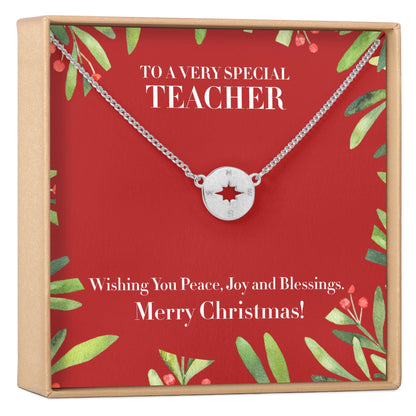 Christmas Gift for Teacher Necklace, Multiple Styles