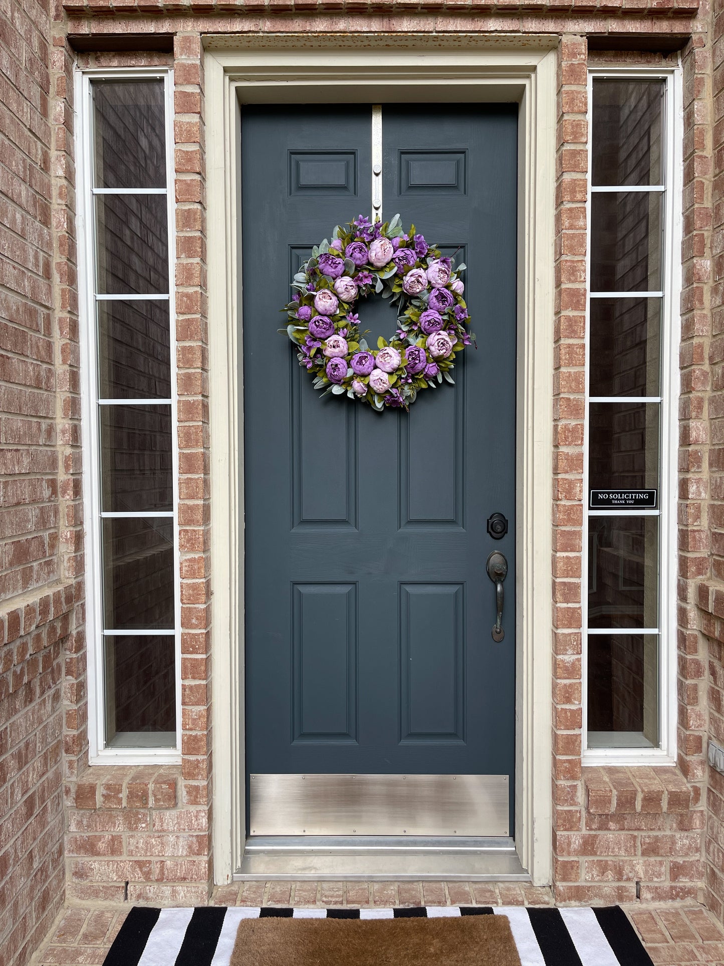 Purple Peony Spring Wreath