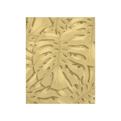Golden Monstera Botanical Print – Unframed Wall Art