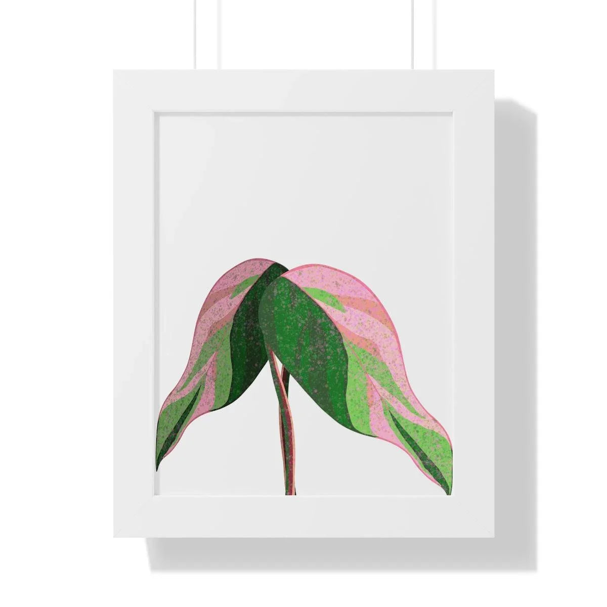 Pink Princess Philodendron Framed Print – Botanical Wall Art