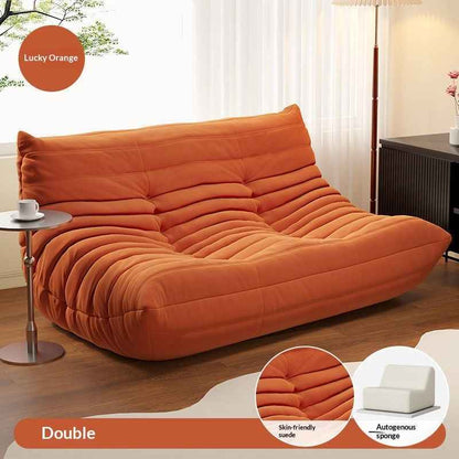 Tatami Single-seat Living Room Sofa Chair With Cat-proof Stain-resistant Leather