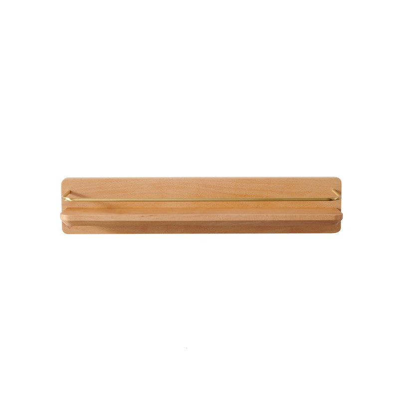 Bathroom Shelf Wall Hanging Free Punching Solid Wood