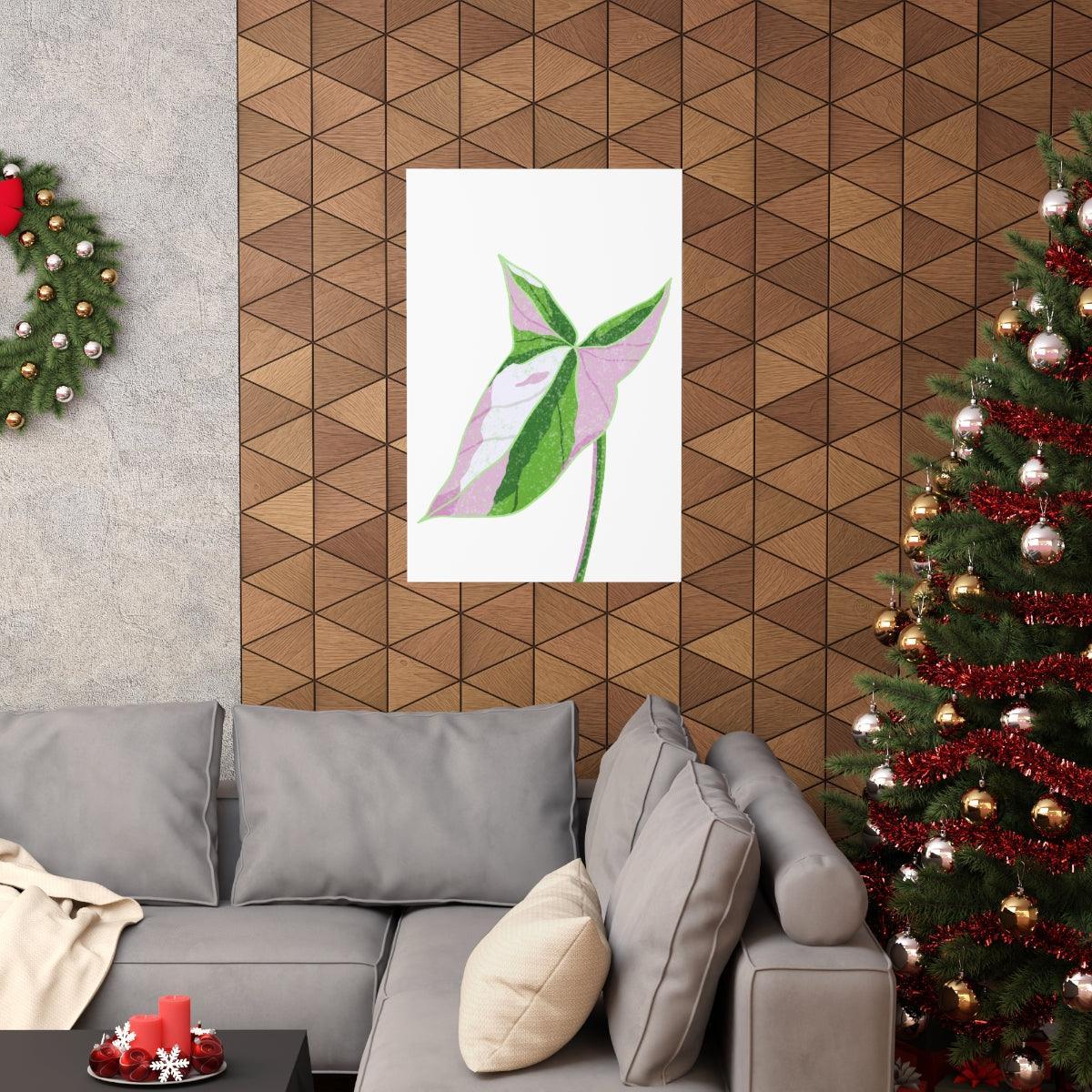 Syngonium Tricolor Botanical Print – Unframed Wall Art