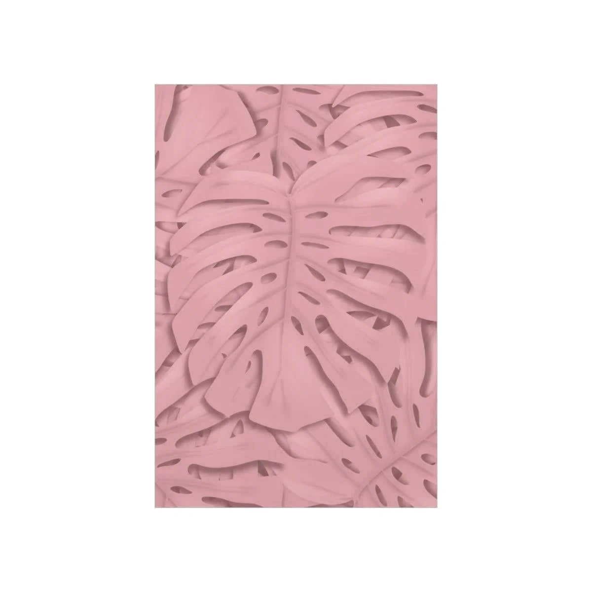 Soft Pink Monstera Botanical Print – Unframed Wall Art