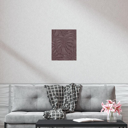 Merlot Monstera Botanical Print – Unframed Wall Art