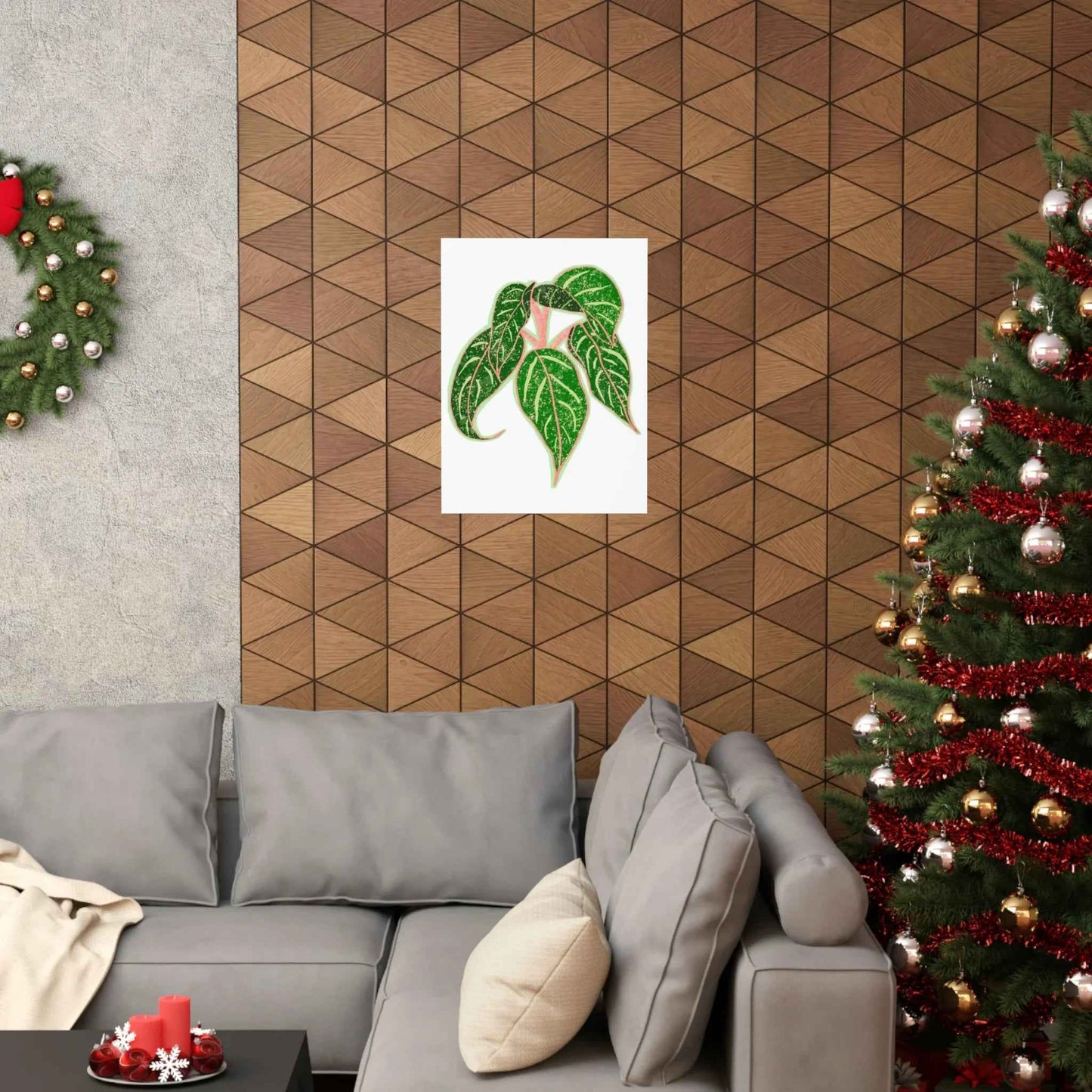 Aglaonema Sparkling Sarah Botanical Print – Unframed Wall Art