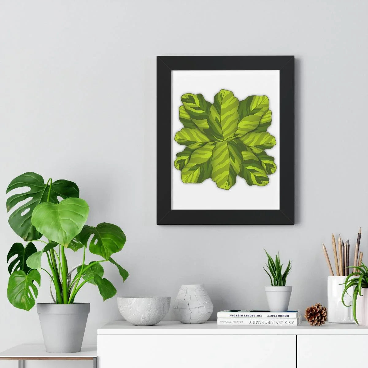 Calathea Yellow Fusion Framed Print – Botanical Wall Art