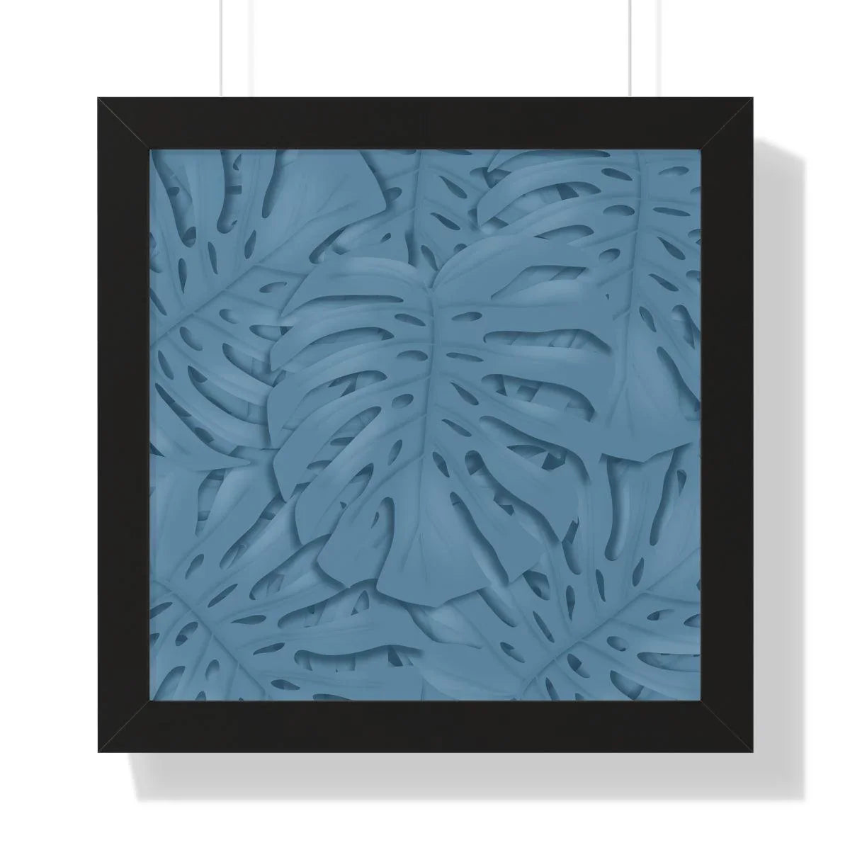 Cerulean Monstera Framed Print – Botanical Wall Art