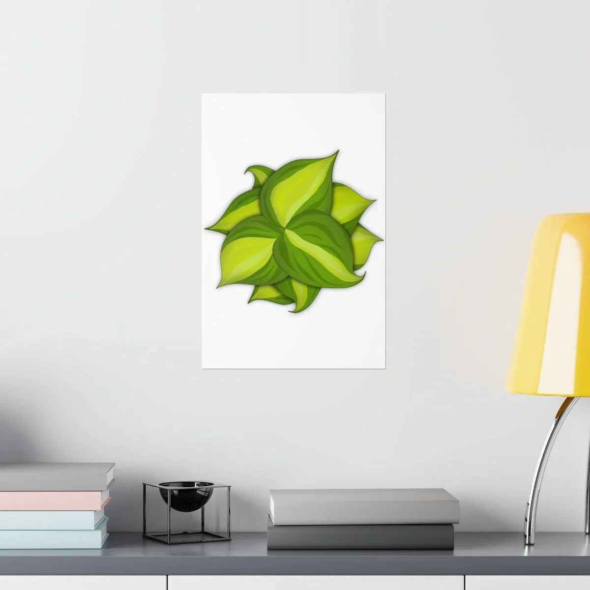 Philodendron Brasil Botanical Print – Unframed Wall Art