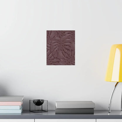Merlot Monstera Botanical Print – Unframed Wall Art