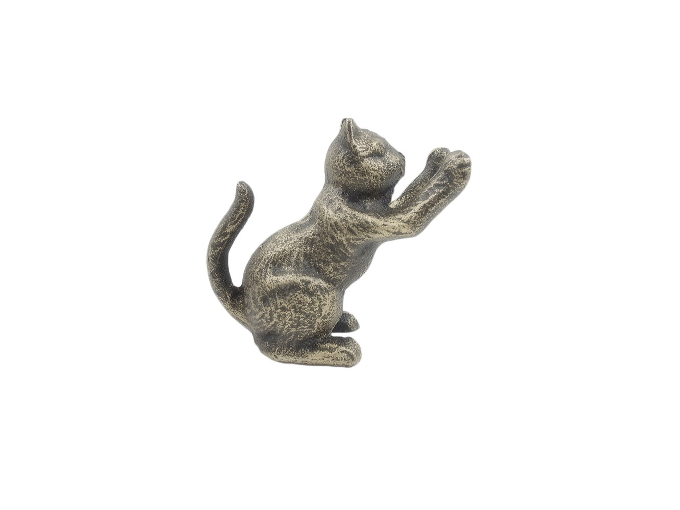 Rustic Gold Cast Iron Cat Door Stopper 5""