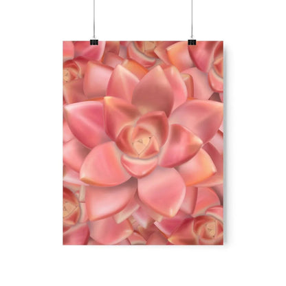 Graptosedum California Sunset Succulent Pattern Botanical Print – Unframed Wall Art
