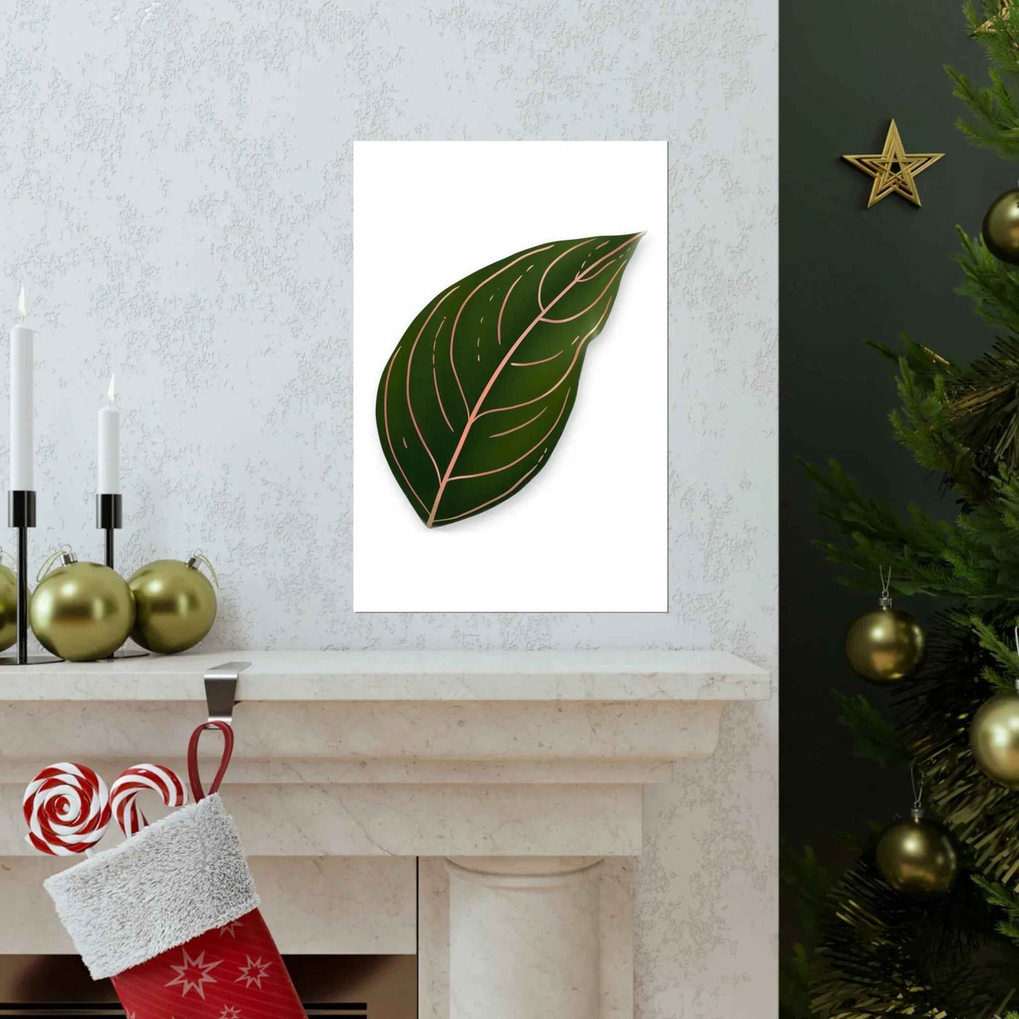 Aglaonema Rotundum Botanical Print – Unframed Wall Art