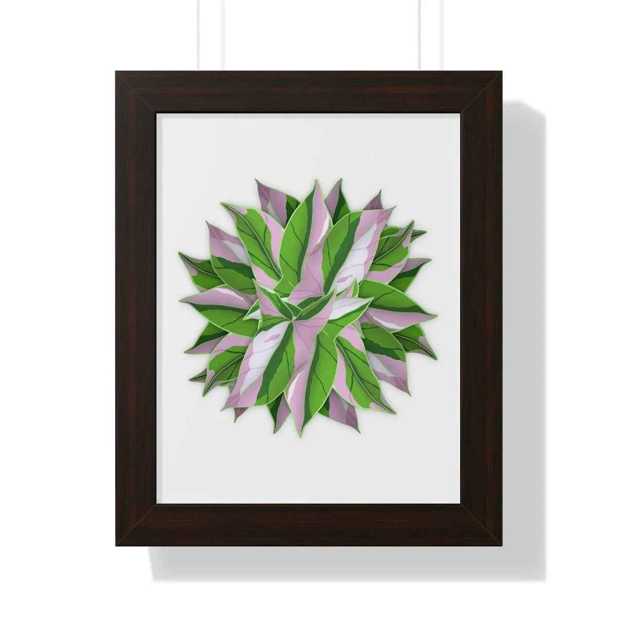 Syngonium Tricolor Pattern Framed Print – Botanical Wall Art