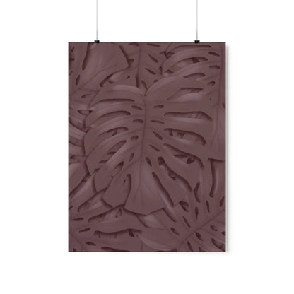 Merlot Monstera Botanical Print – Unframed Wall Art