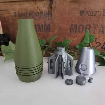 60mm Mortar Shell M2 Pen Holder - Realistic 3D Printed Replica for Office Desk, Home Study Assembly, Storage & Decoration Gift