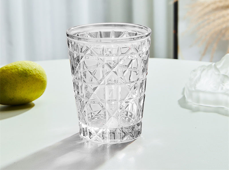 Creative Light Luxury Color Checkered Whisky Cup