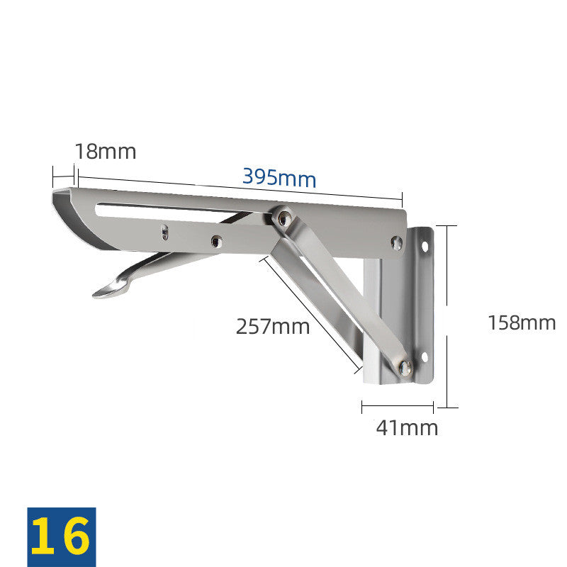 Stainless Steel K-shaped Folding Triangle Bracket Wall Shelf Shelf Support Frame