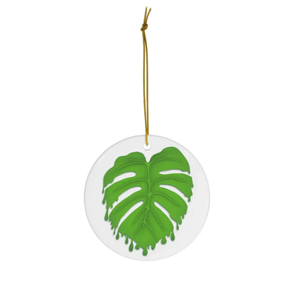 Melting Monstera Ceramic Ornament
