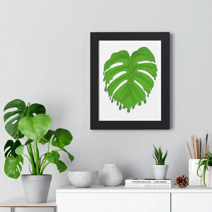 Melting Monstera Framed Print – Botanical Wall Art