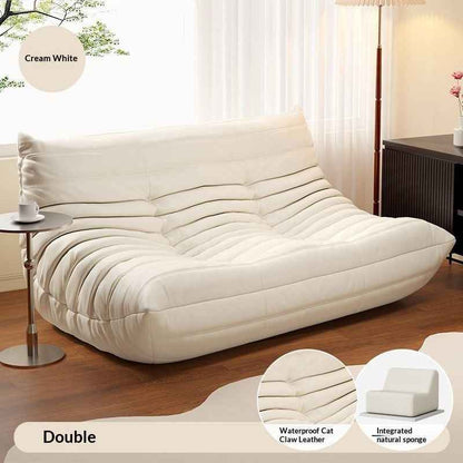 Tatami Single-seat Living Room Sofa Chair With Cat-proof Stain-resistant Leather