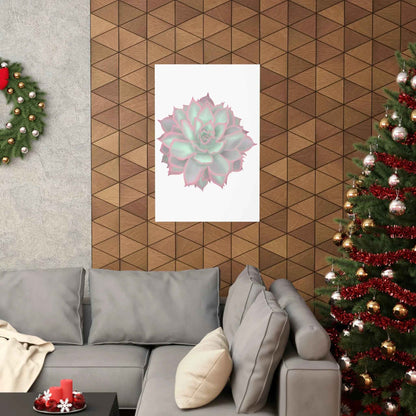 Echeveria Violet Queen Succulent Botanical Print – Unframed Wall Art