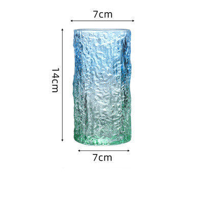 Gradient Color Wine Glass Tree Pattern Cup Glass Water Cup Tea Cup