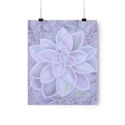 Graptopetalum Murasaki Succulent Pattern Botanical Print – Unframed Wall Art
