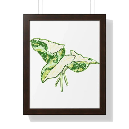 Marble Syngonium Framed Print – Botanical Wall Art