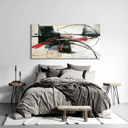 Handmade Oil Painting Canvas Wall Art Decoration Abstract Lines For Home Living Room Decor Rolled Frameless Unstretched Painting