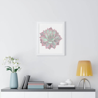 Echeveria Violet Queen Succulent Framed Print – Botanical Wall Art