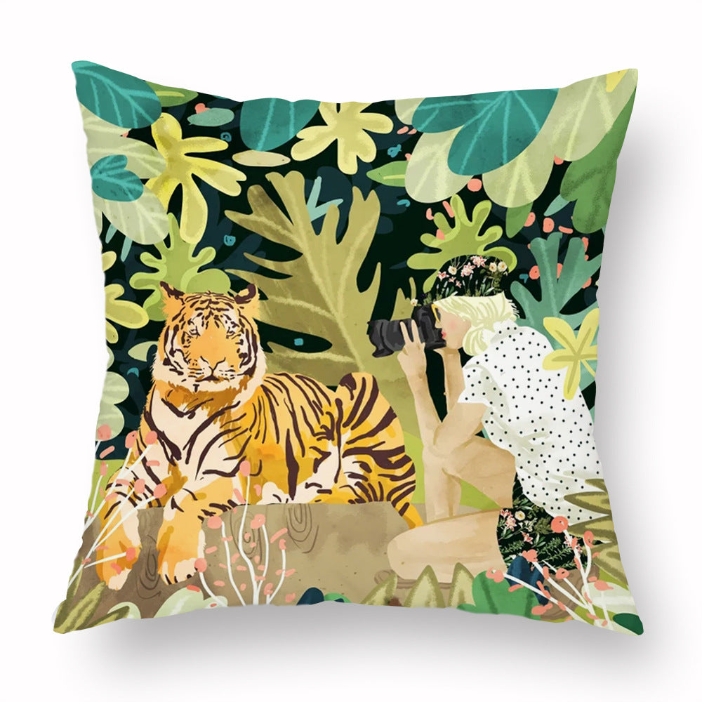 Home Fashion Simple Personality Printed Pillowcase