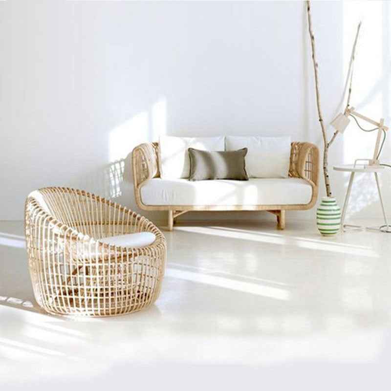 Outdoor Sofa Woven Rattan Chair Tea Table Combination