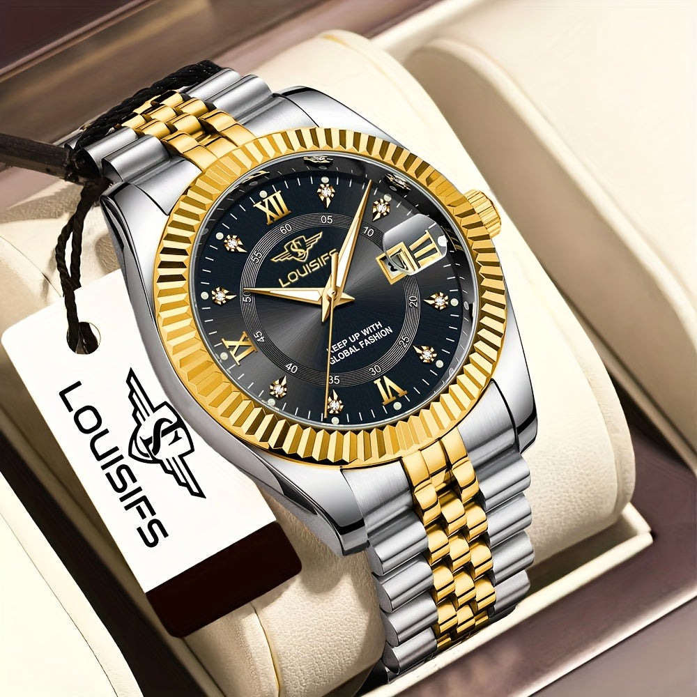Men's High-end Watch Trend Fashion Business Calendar Luminous Quartz Watch