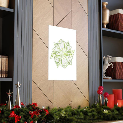 Snow Queen Pothos Botanical Print – Unframed Wall Art