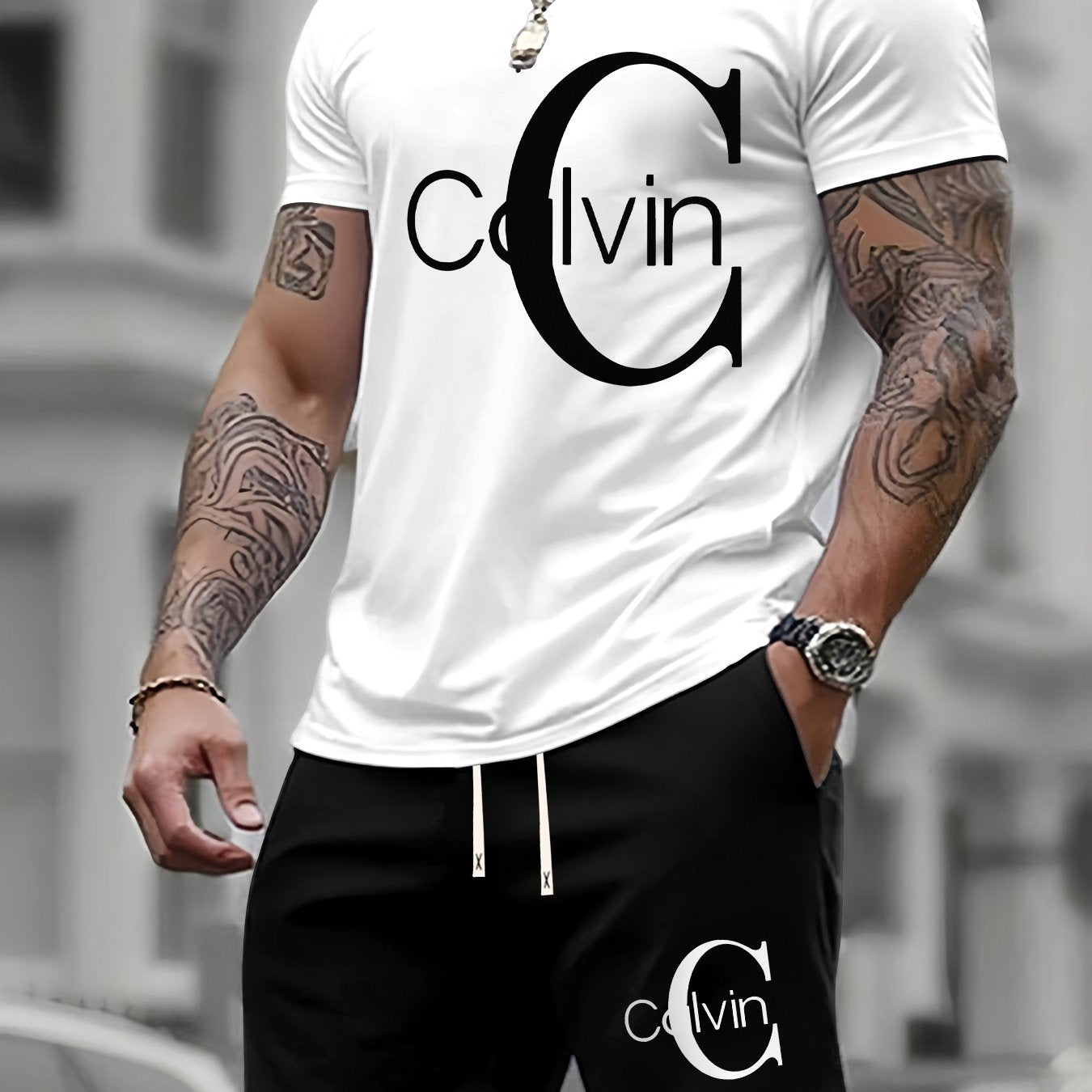 Men's Breathable Cotton "C" T-shirt